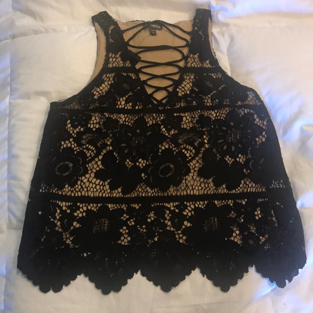 Black and Beige Express top